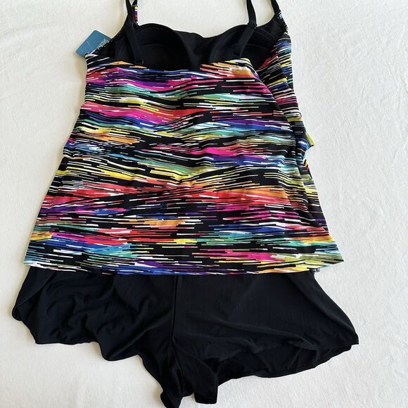 Longitude Great Lengths Womens 16 One Piece Swim Romper Dress Bathing Suit NEW - Picture 7 of 10